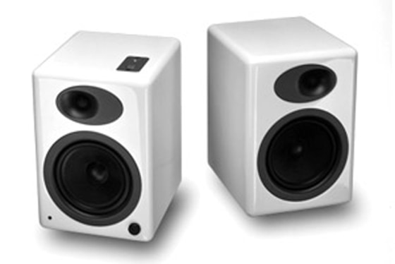 Small on the outside, but big sound comes out of the Audioengine 5 powered speakers.